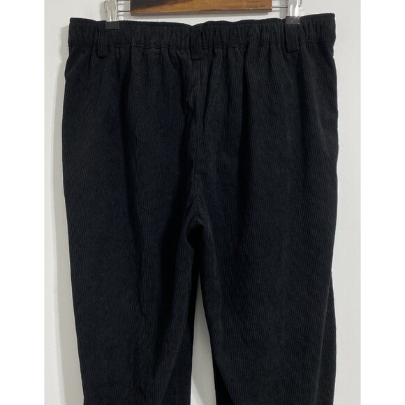 Halara Pants Women's L Black Corduroy Ribbed Pleated High Rise Athleisure NEW - Picture 5 of 9